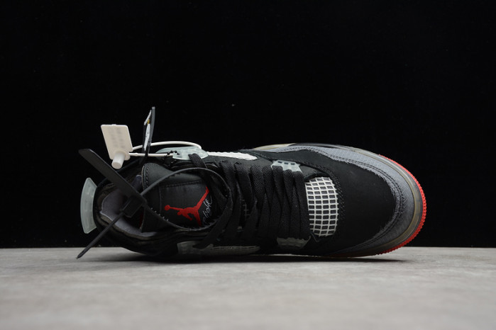 OF x Air Jordan 4 “Bred” CV9388-001