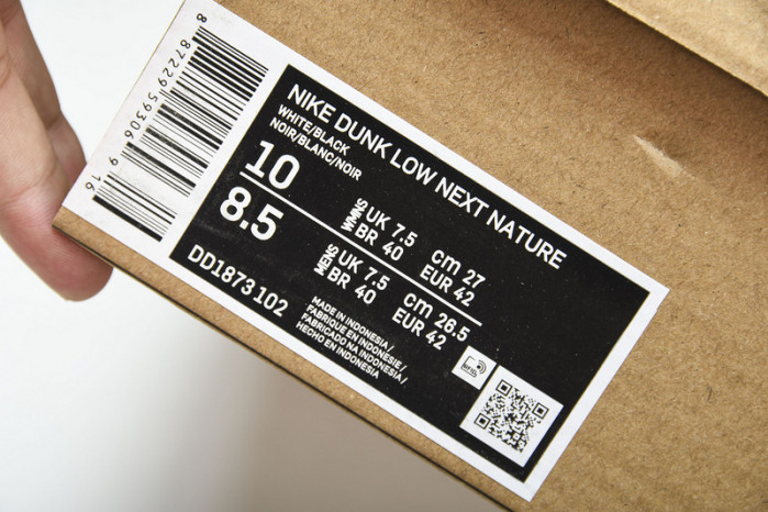 Batch Nike Dunk Low Next Nature White Black DD1873-102