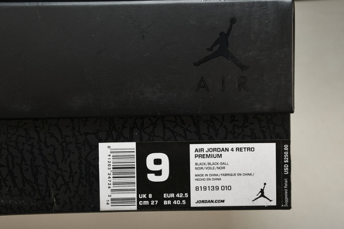Air Jordan 4 Premium Black  819139-010
