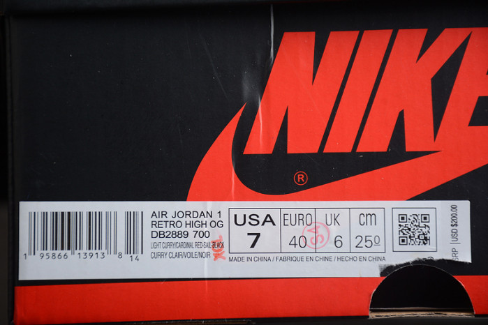 AirJordan1Element Gore- Tex"Light Curry"  DB2889-700